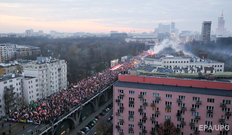 Празднование Дня Независимости Польши завершилось беспорядками. Фоторепортаж