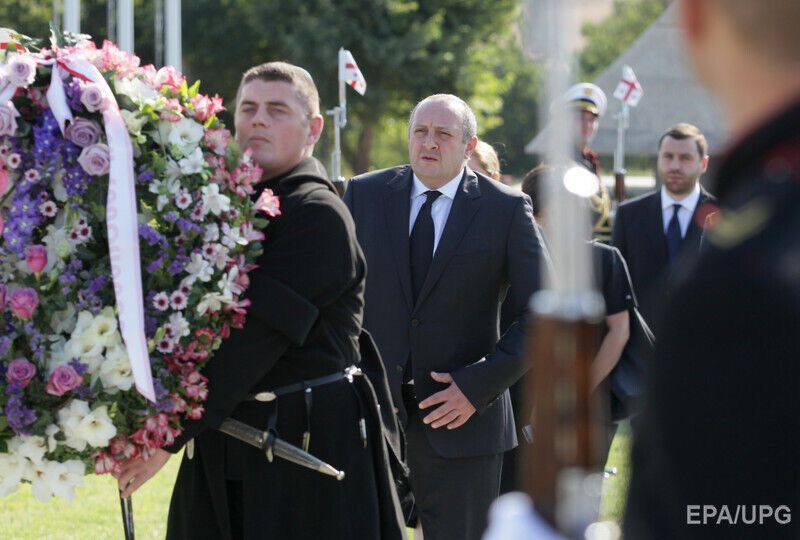 Президент Грузии Георгий Маргвелашвили на мероприятиях, посвященных 6-й годовщине российско-грузинского конфликта, в Тбилиси