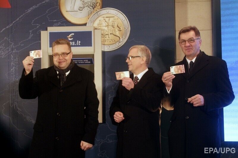 Литва перешла на евро. Фоторепортаж