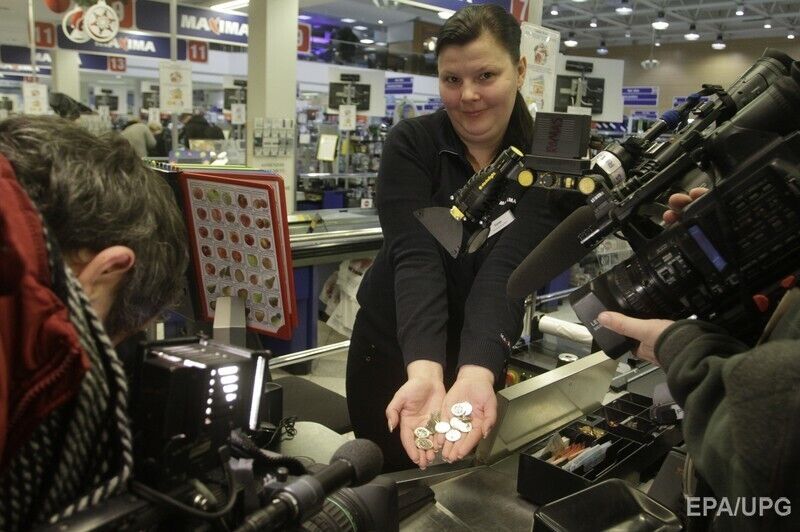 Литва перешла на евро. Фоторепортаж