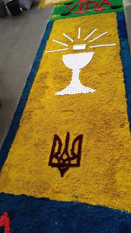 В Бразилии улицы украшены украинскими трезубцами. Фоторепортаж