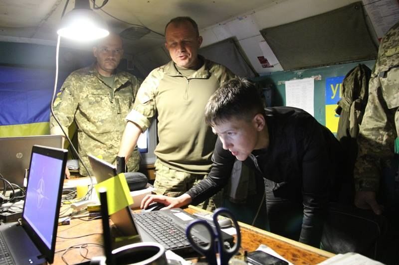 Савченко побывала в зоне АТО. Фоторепортаж