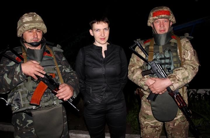 Савченко побывала в зоне АТО. Фоторепортаж