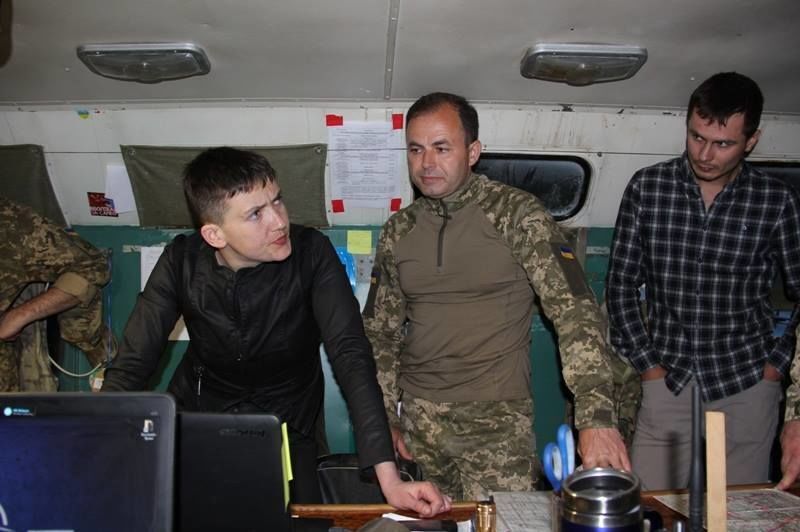 Савченко побывала в зоне АТО. Фоторепортаж