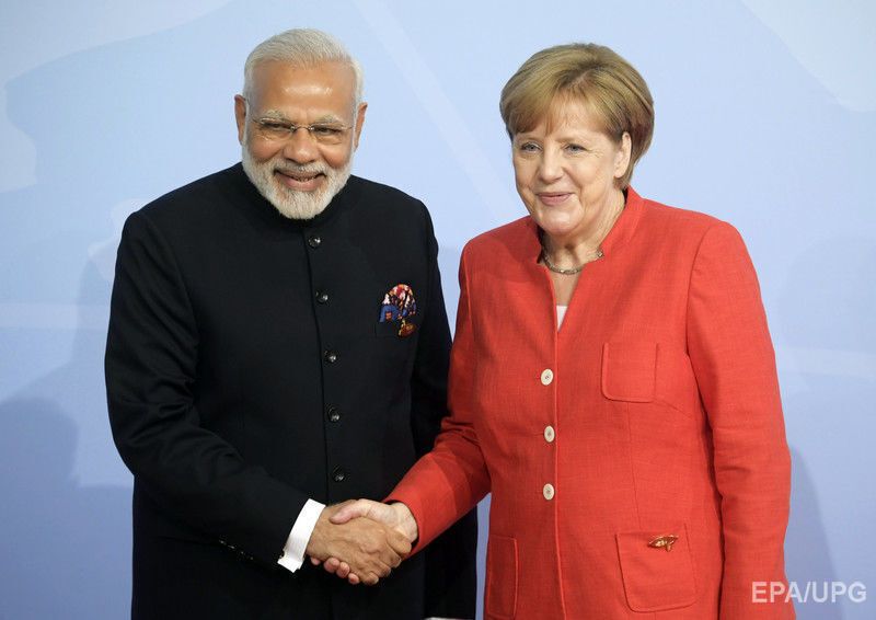 Премьер-министр Индии Нарендра Моди и канцлер Германии Ангела Меркель