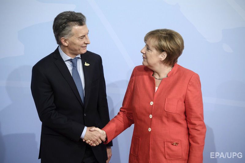 Президент Аргентины Маурисио Макри и канцлер Германии Ангела Меркель