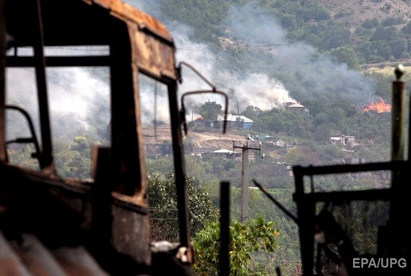 Село Кехві (неподалік від Цхінвалі) після обстрілу, серпень 2008 року. Фото: EPA