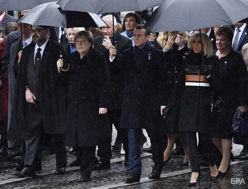 В Париже на годовщину завершения Первой мировой войны собрались лидеры стран мира. Фоторепортаж