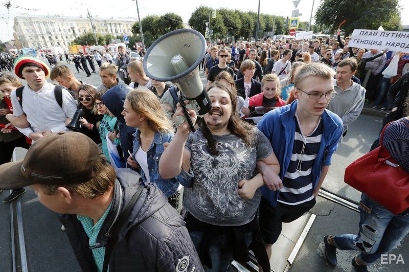 У Росії відбулися акції протесту проти підвищення пенсійного віку. Фоторепортаж