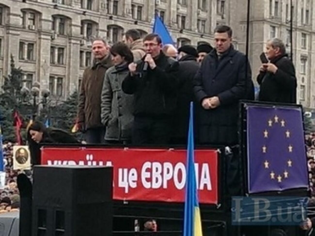 Лидеры оппозиции на сегодняшней акции в Киеве