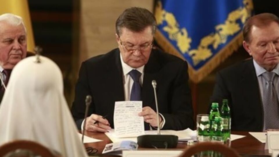 Кравчук, Янукович и Кучма на первом круглом столе