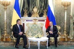 Янукович и Путин во время встречи в Москве