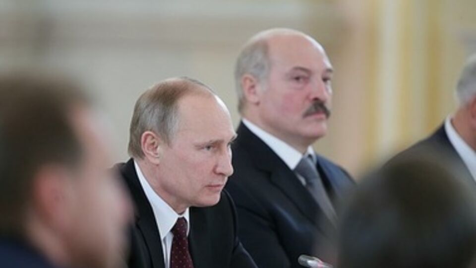 Президенты России и Беларуси Путин и Лукашенко