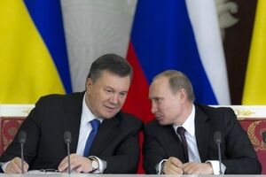 Янукович во время встречи с Путиным