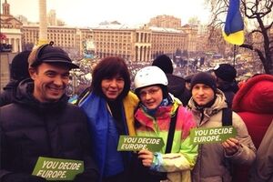 Ребекка Хармс на Евромайдане