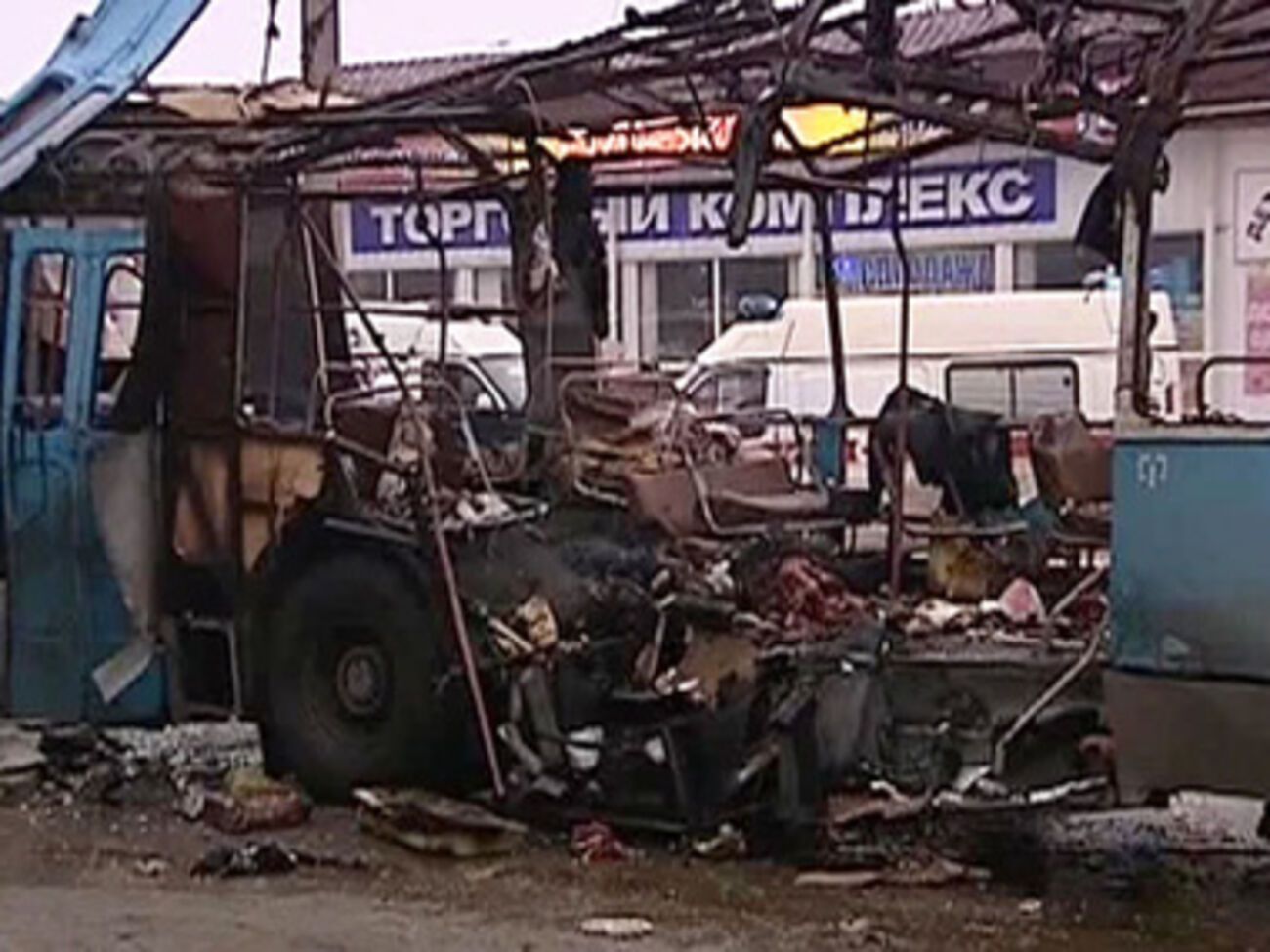 Бомба была заложена в салоне троллейбуса