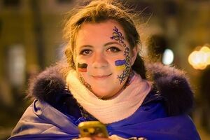 Митингующие во Львове