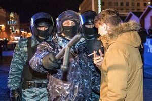 Один из командиров беркутовцев. Майдан, 30 ноября