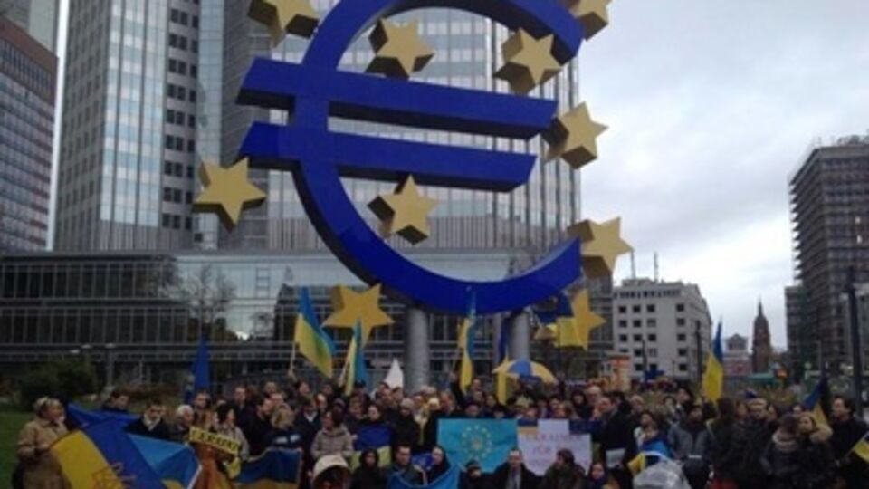 Поддержка Евромайдана во Франкфурте, Германия