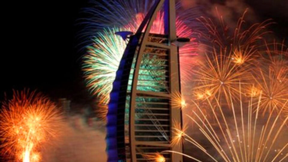 Новогодний фейерверк в Дубае