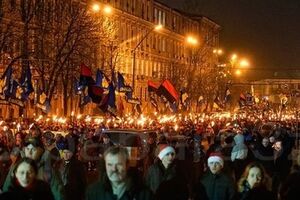 Факельное шествие в честь Бандеры. Фоторепортаж