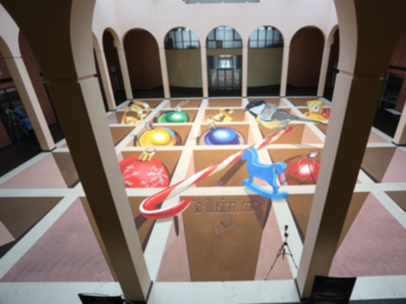 В Киеве появился рекордный 3D-рисунок. Фоторепортаж