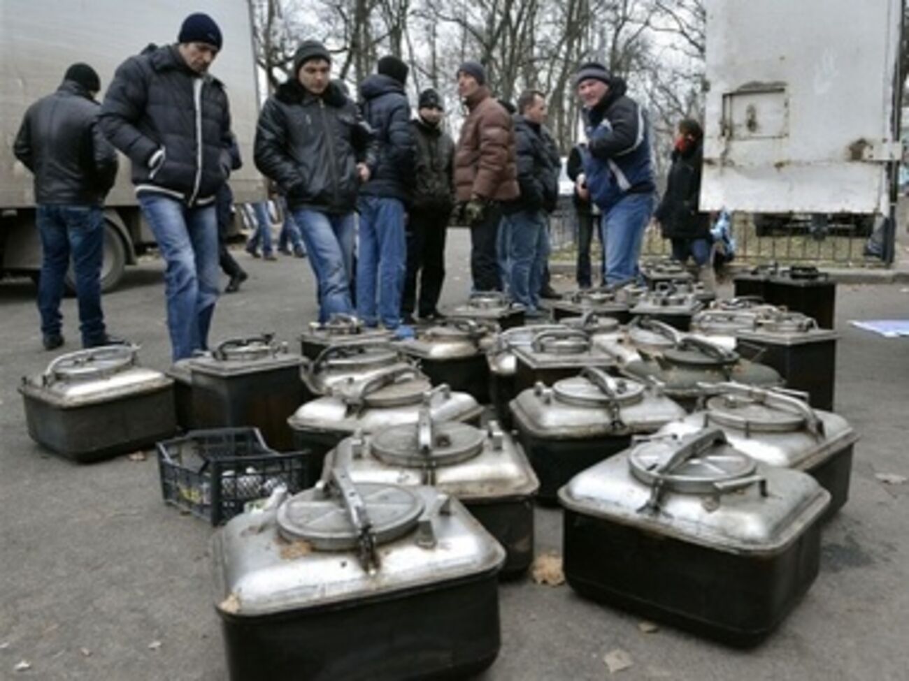 Декабрь 2013. Обед для провластных манифестантов