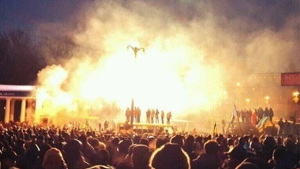 Стычки на Грушевского всего в 100 метрах от музея