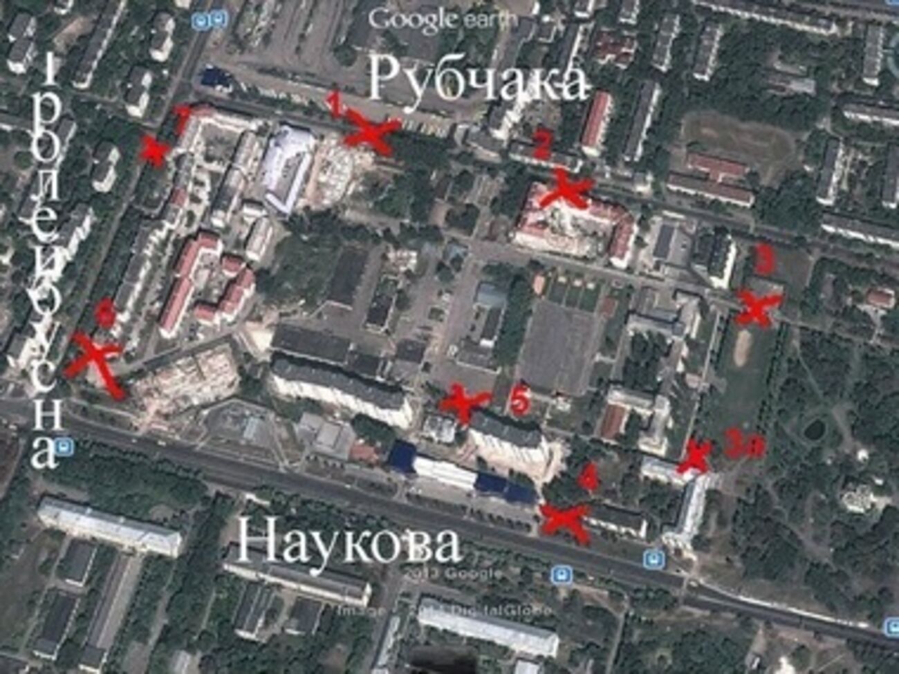 Схема блокирования военной части во Львове