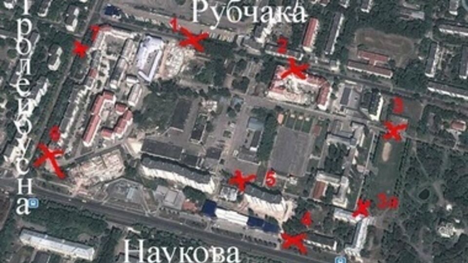 Схема блокирования военной части во Львове