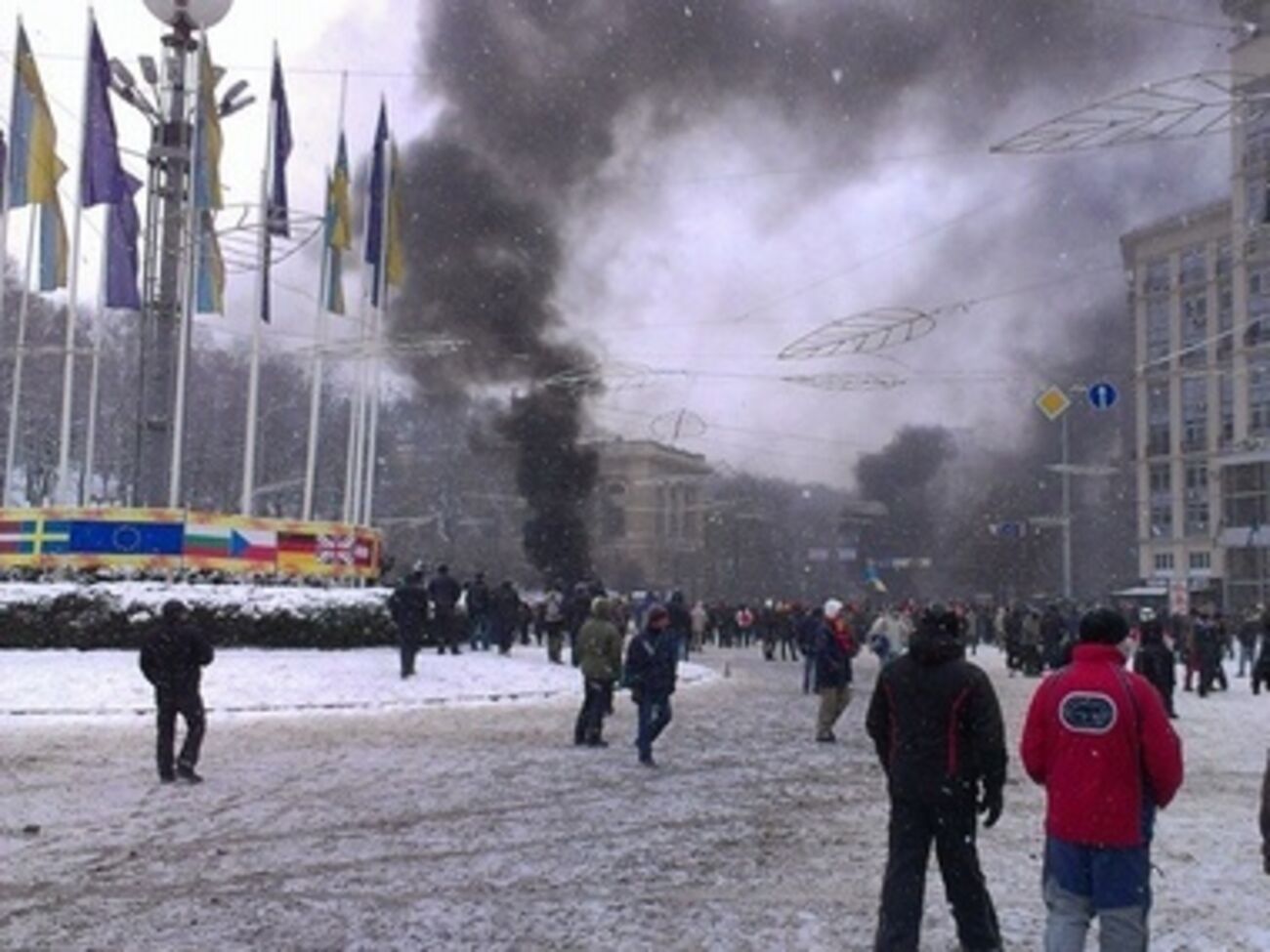 Столкновения на Грушевского 22 января