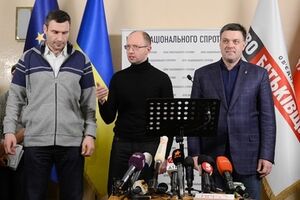 Виталий Кличко, Арсений Яценюк и Олег Тягнибок