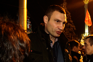 На Грушевского Кличко пошел говорить с "Беркутом"