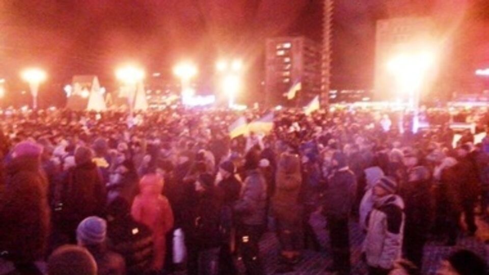 На митинг в Черкассах пришло около 20 тысяч активистов
