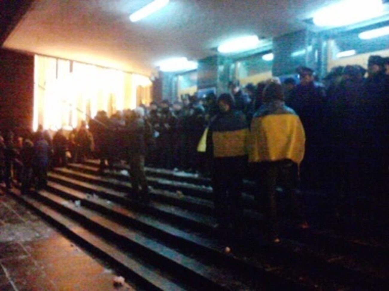 Протест возле здания житомирского облсовета