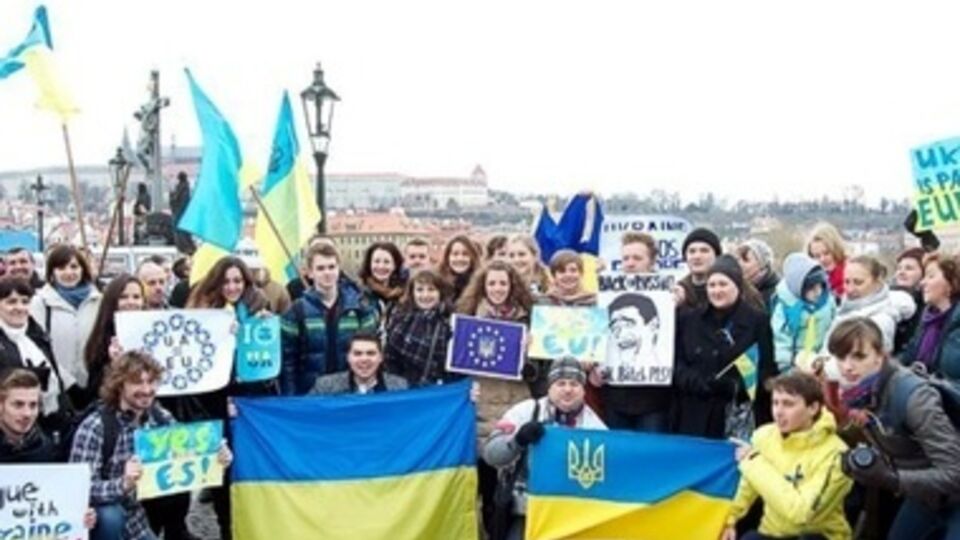 Чешские украинцы поддерживают Евромайдан