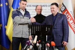 Виталий Кличко, Арсений Яценюк и Олег Тягнибок