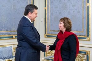 Виктор Янукович и Кэтрин Эштон