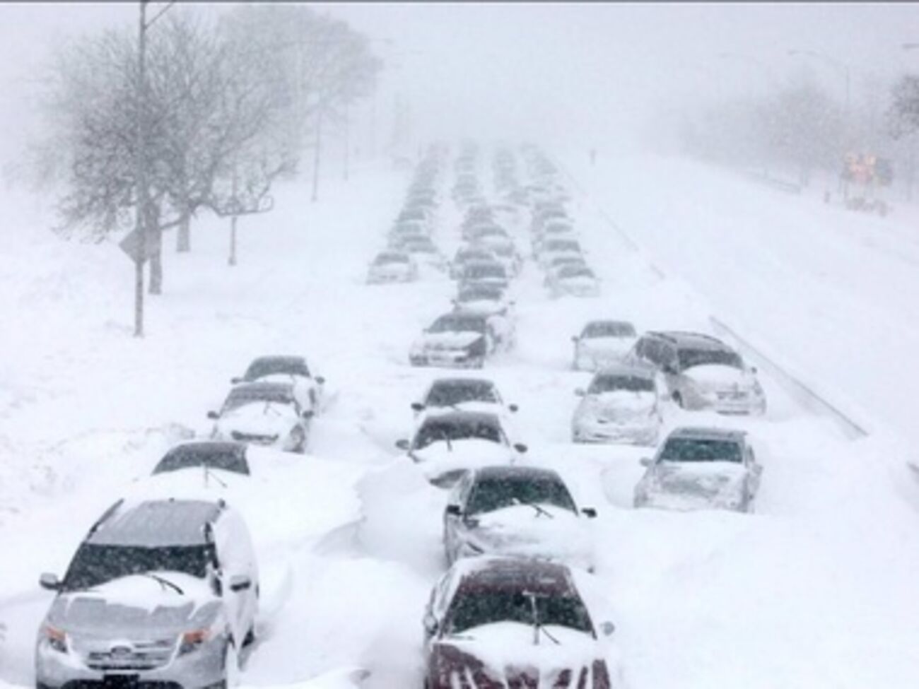 В прошлом году американцы тоже пережили снежный шторм