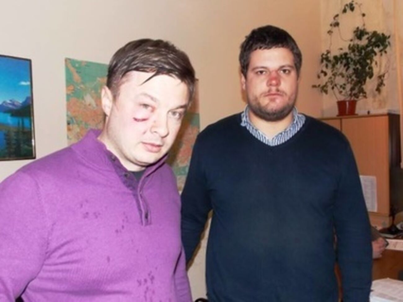 Сидор Кизин и Андрей Ильенко после избиения