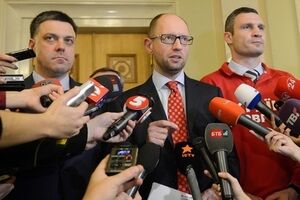 Виталий Кличко, Арсений Яценюк и Олег Тягнибок