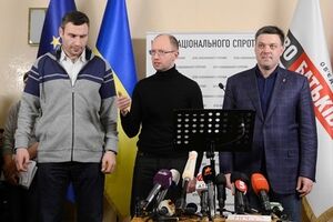 Виталий Кличко, Арсений Яценюк и Олег Тягнибок