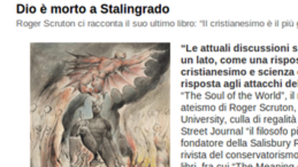 Скратон защищает христианство