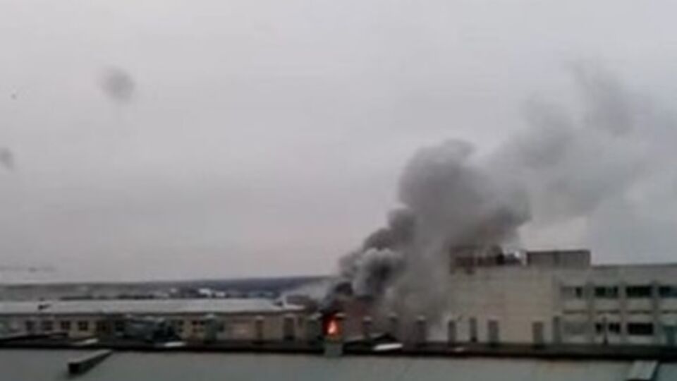 Пожар на заводе в Харькове