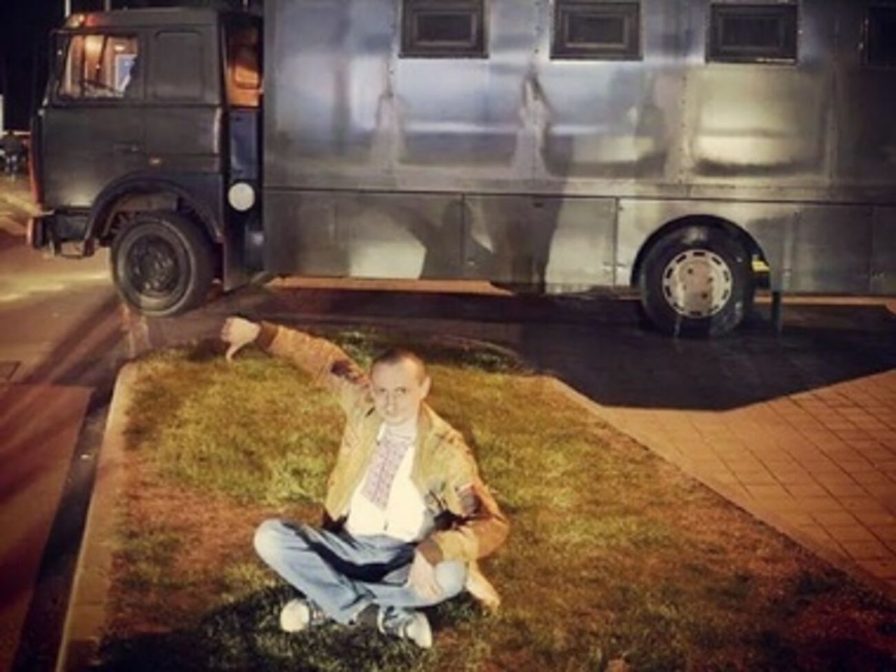 Один из украинских фанов, который присутствовал на матче в Борисове