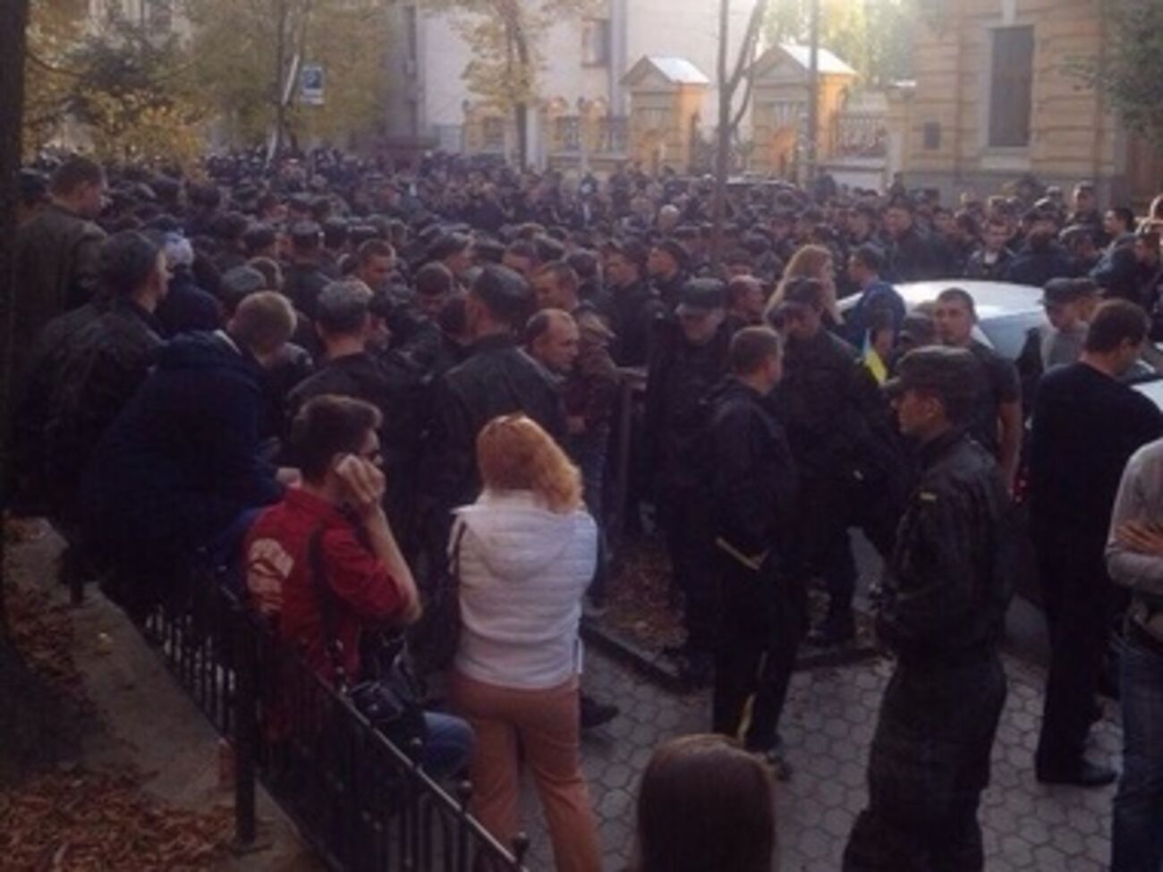 Бойцы Нацгвардии вышли на протест под Администрацию президента. Фоторепортаж