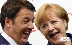 Ангела Меркель и премьер-министр Италии Маттео Ренци на саммите в Милане