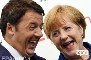 Ангела Меркель и премьер-министр Италии Маттео Ренци на саммите в Милане