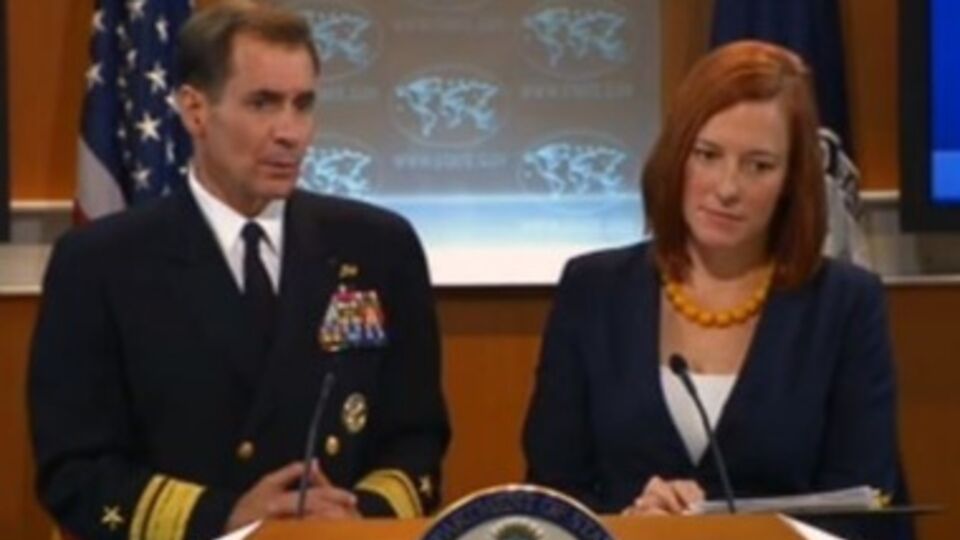 Джон Кирби и спикер Госдепартамента Джейн Псаки