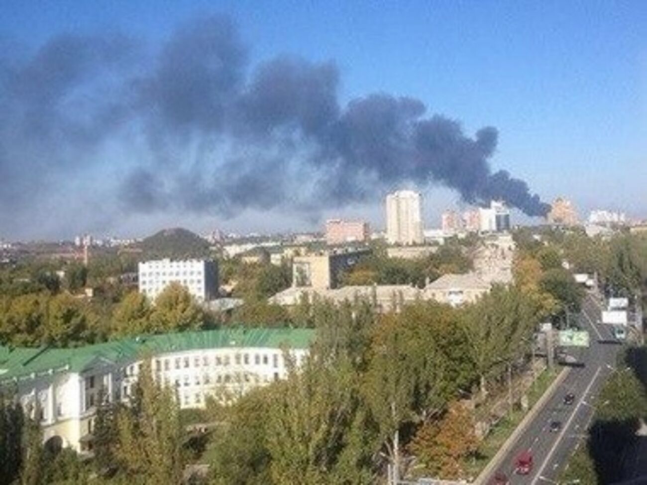 В районе аэропорта в Днецке опять горит